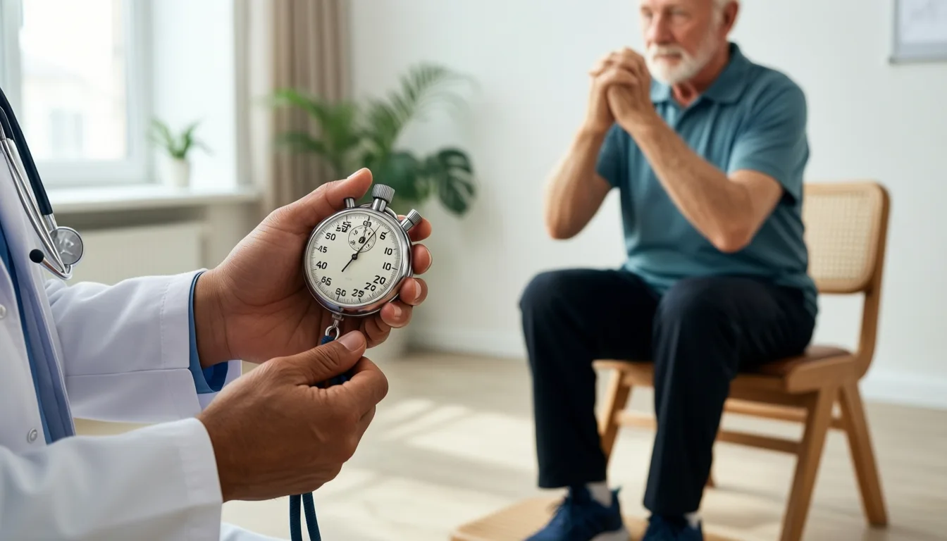 A timed chair-stand test in a clinic