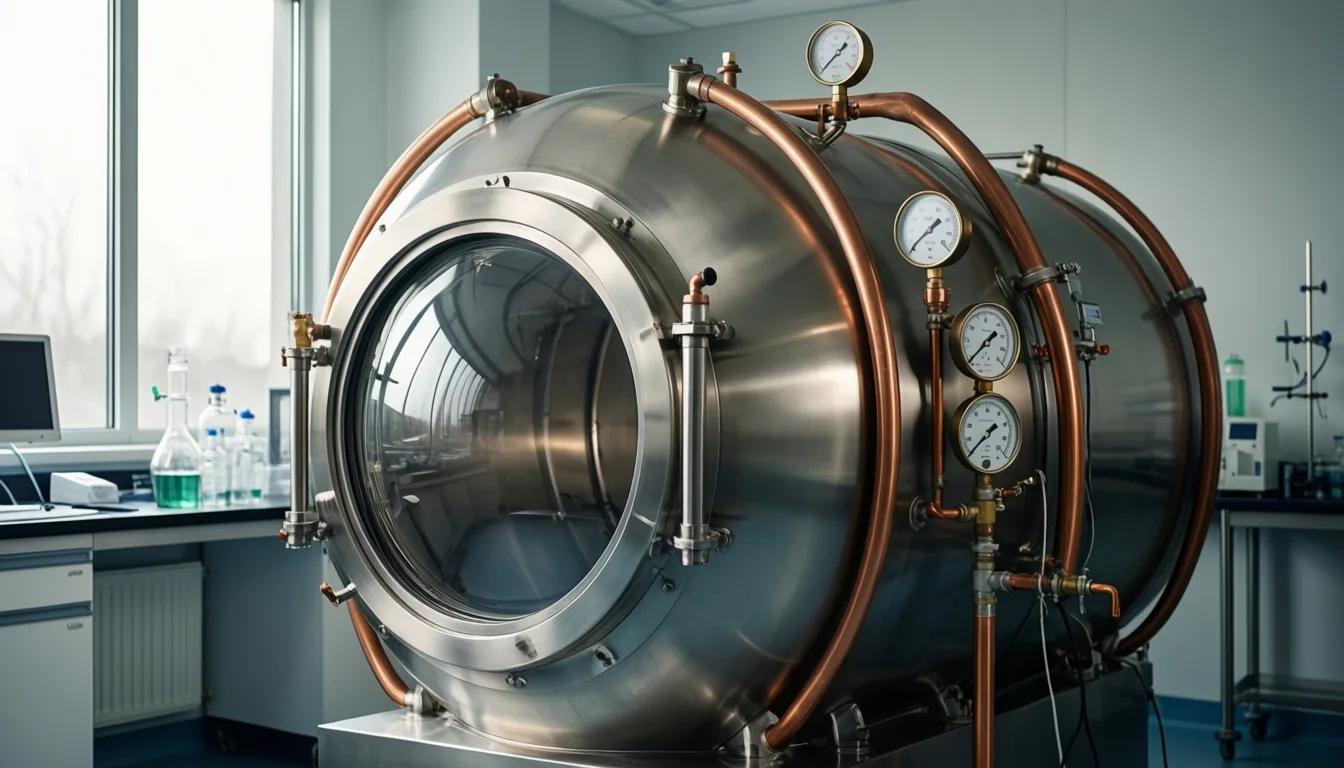 A hypobaric chamber in a laboratory setting