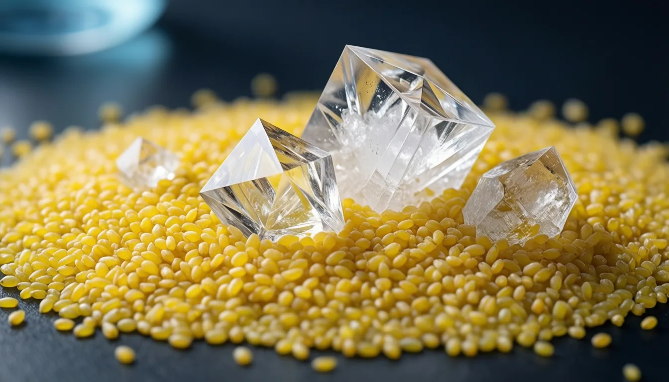 Macro image of starch crystals