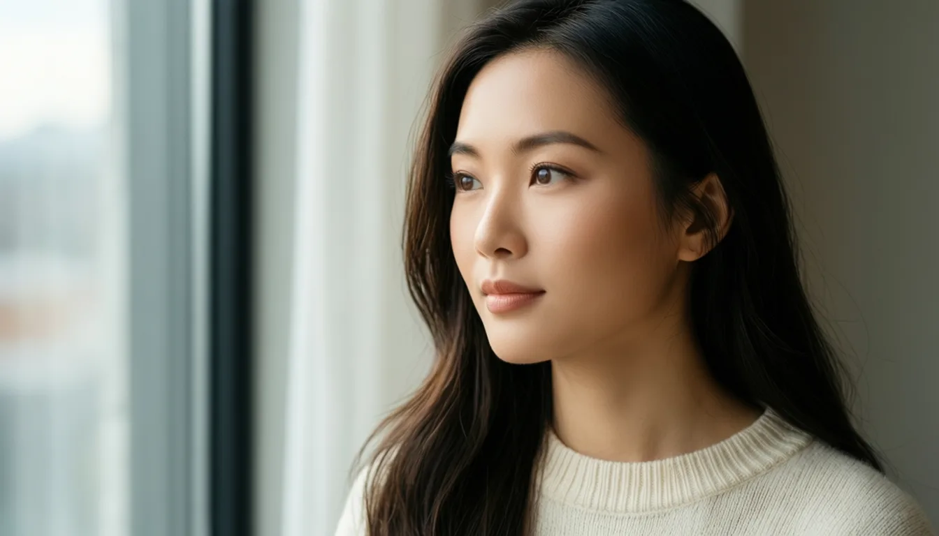 Portrait of a young woman in soft window light