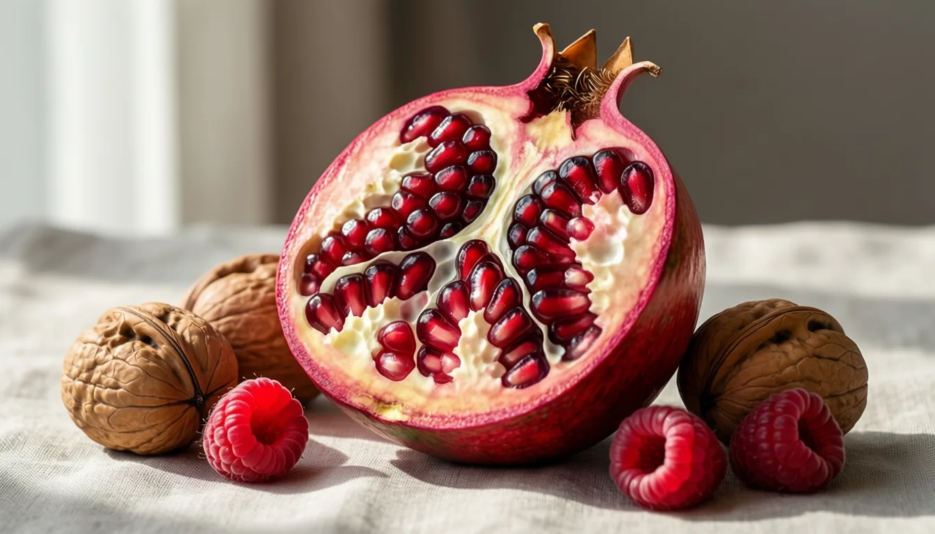 Pomegranate, walnuts and raspberries — foods rich in ellagitannins linked to urolithin A